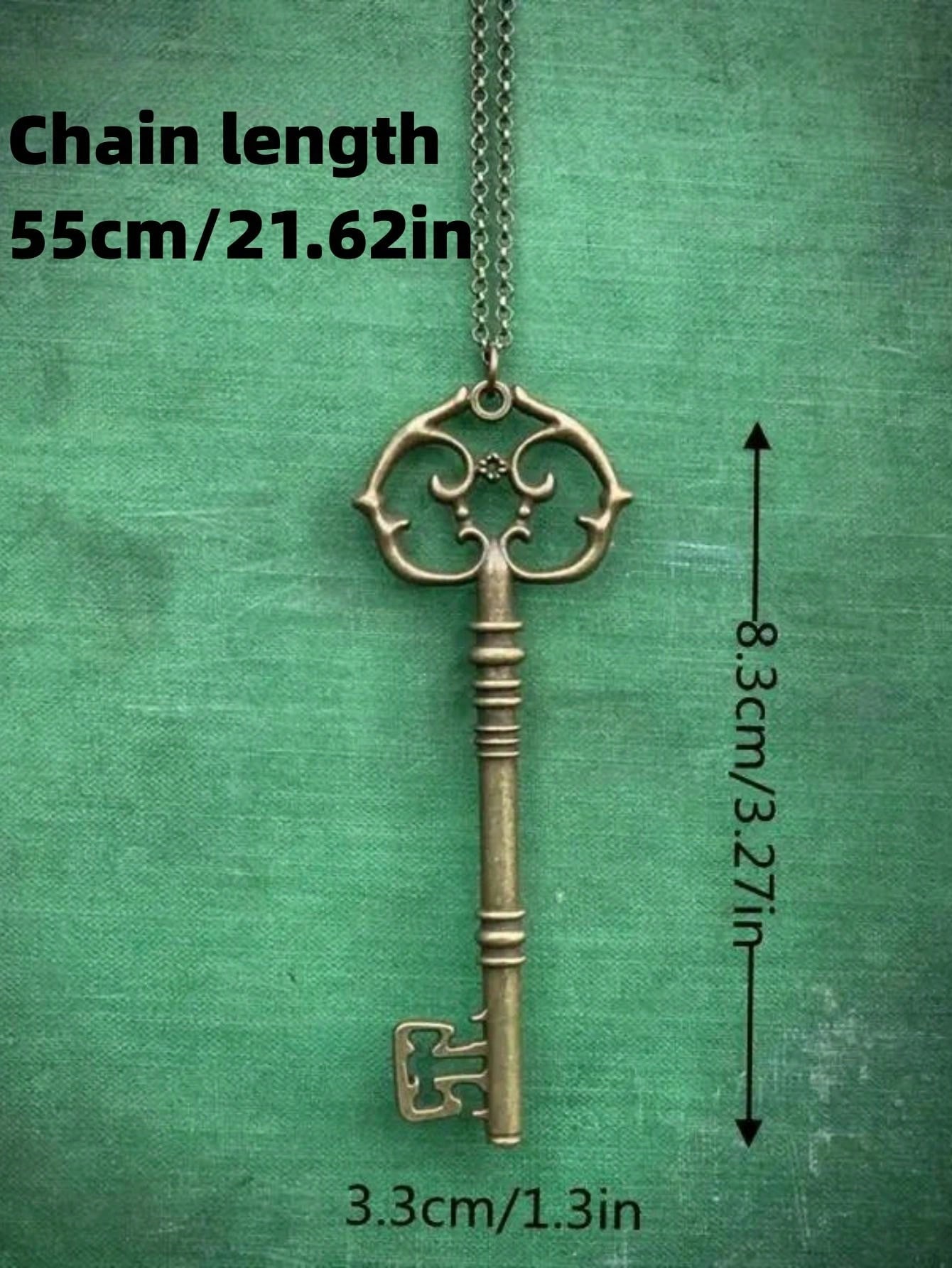 

1 шт. Готический Мистический Магический Кулон-Шарм в виде Ключа, Колдовское Ювелирное Изделие в Подарок, Винтажная Бронзовая Серебристая Цепочка для Мужчин