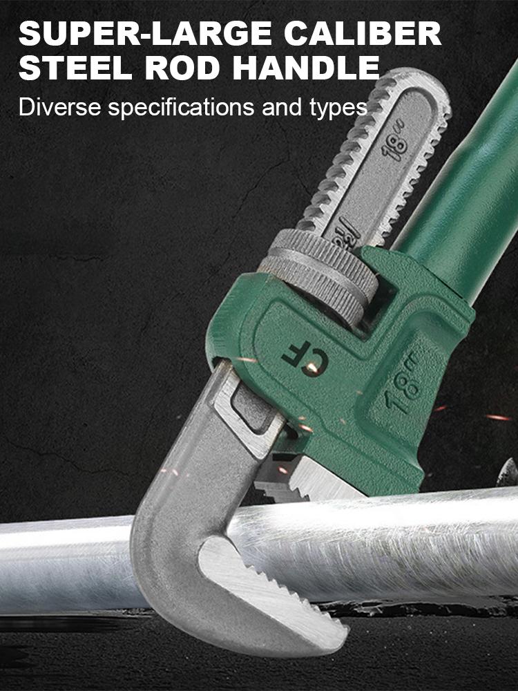 10/12/14/18 inches Heavy Duty Carbon Steel Straight Pipe Wrench ,Large Opening Adjustable Wrench,Cutting of Pipe Pliers