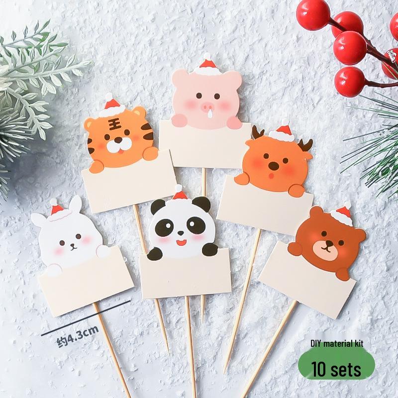 Popular Soft Glue Christmas Cake Ornaments: Santa Claus & Snowman Inserts for Holiday Party Desserts