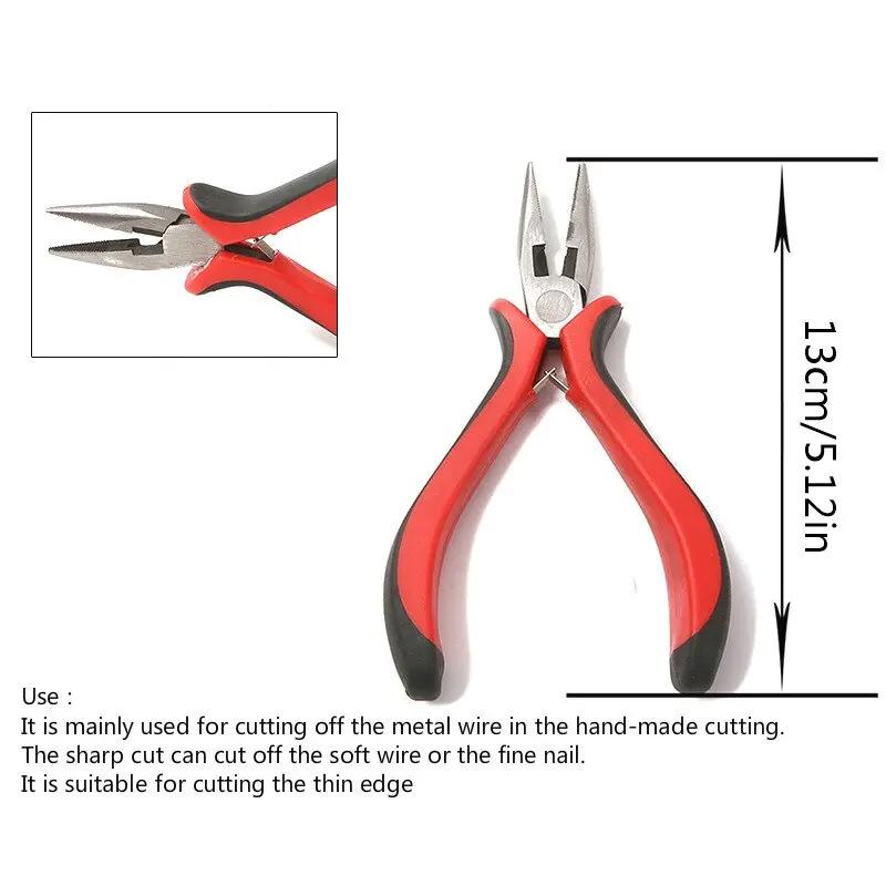 1pcs DIY Jewelry Pliers Tools Equipment Round-Nose Pliers Needle Nose Pliers For Handcraft Beadwork Wire Cutter Pliers