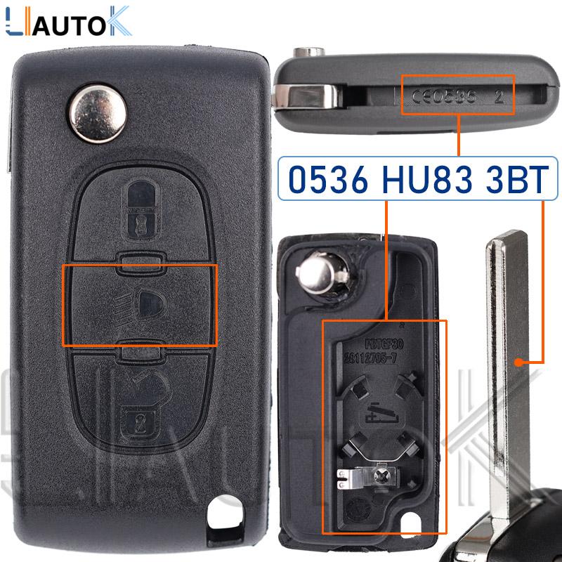 Smart Remote Key Case For Peugeot 207 307 308 407 607 807 For Citroen C2 C3 C4 C5 C6 2/3 Buttons Auto Flip Folding Car Key Shell