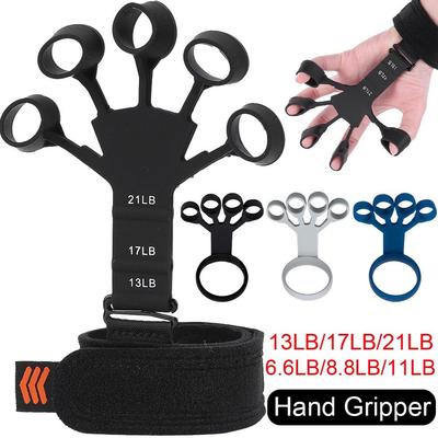 Silicone Hand Gripper Finger Expander Guitar Finger Exerciser 6 Resistant Levels Recovery Tools For Patient Rehabilitation Training Relieve Pain