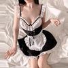 Flower Emotion Sexy Maid Lingerie Set A021: Backless Style, Chest-Enhancing, Pure Desire Suspender