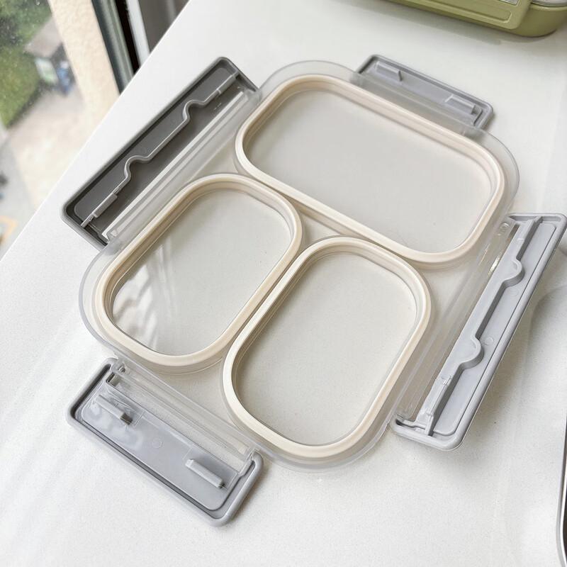 ZISIZ Insulated Stainless Steel Compartmented Lunch Box