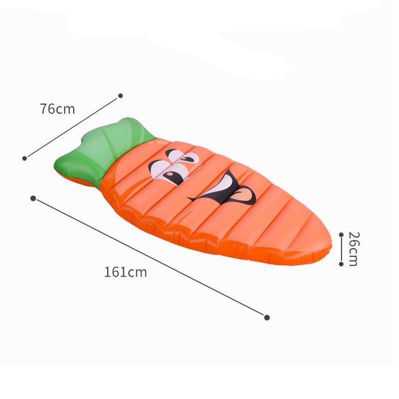 

Large Vegetable Childrens And Carrot Inflatable Water Mount Raft Floating помаранчевий