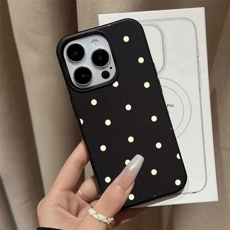 Full Screen White Polka Dots Phone Case for Samsung Galaxy A56 A36 A16 A06 A55 A35 A15 A54 S25 FE S24 S23 S22 Ultra Plus5G Cover