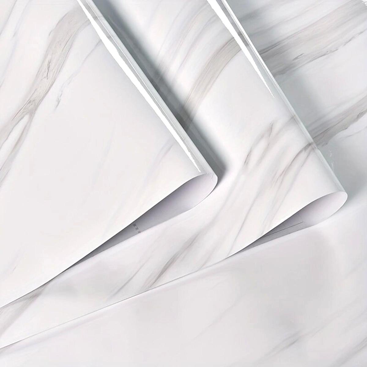 

Черно-белая мраморная маслостойкая наклейка Водонепроницаемые самоклеящиеся обои Термостойкие Ремонт дома Глянцевые обои 40X200cm белый