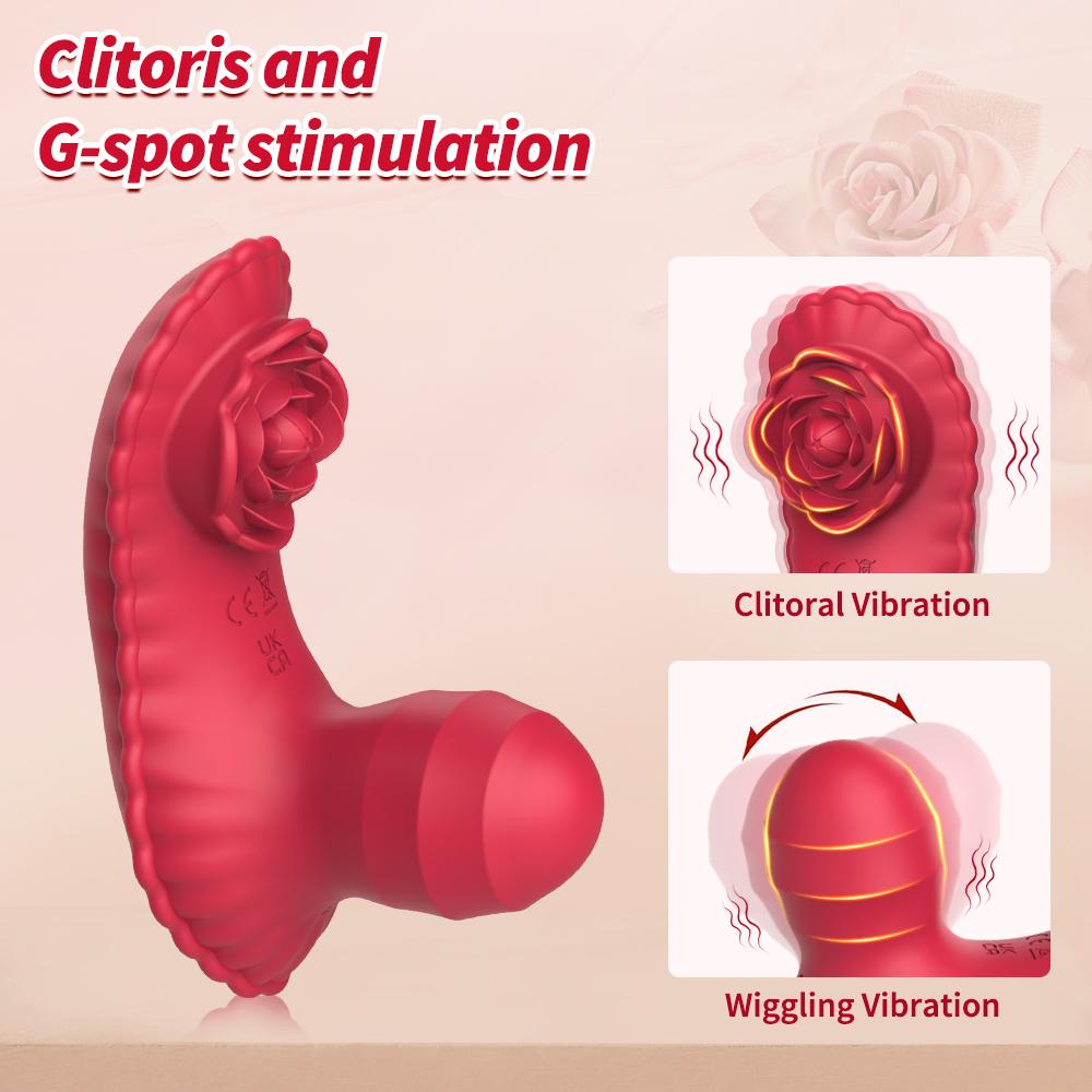Remote Control Dildo Rose Vibration 2 In 1 Vibrator 10 Vibration Modes Wearable Adult Female Orgasmic Toys Adult Sexy Toys 18+