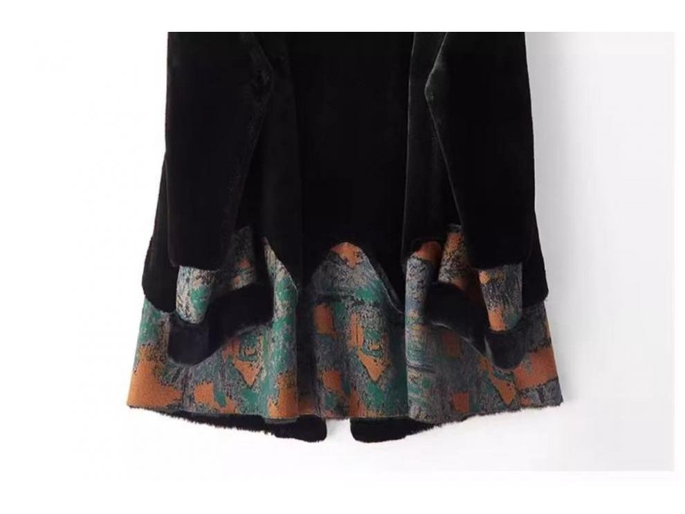 Mom's Reversible Faux Fur and Leather Coat - Women's Winter Fashion for Mid-Aged & Elderly