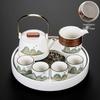 Round Ceramic Tea Tray