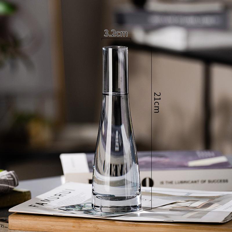 Transparent Mini Glass Vase Hydroponic Fresh Dried Flower Vase Nordic Ins Style Desktop Wedding Home Decor Ornament