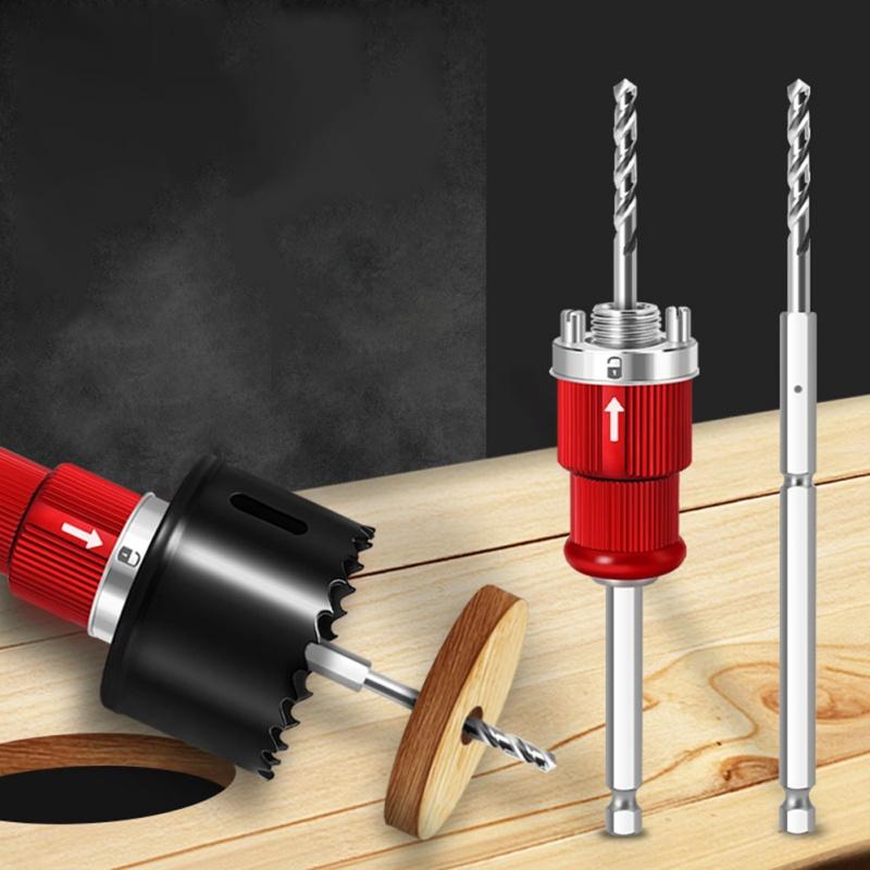 Woodworking Hole Opener Quick Stripping Pipe Self-locking Extensions Rod Woodworking Hole Opener Connecting Rod