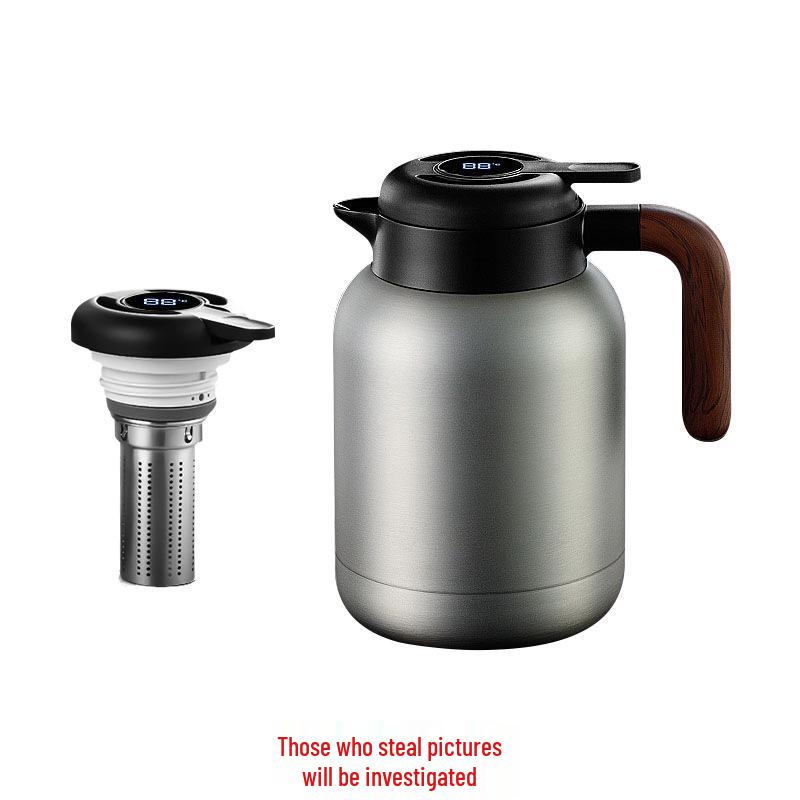 Chen Pi Pu'er Tea Kettle: 316 Stainless Steel with Temperature Display, Engraved Mug & Tea Pot, Heat-Preserving Chamber for Home Use