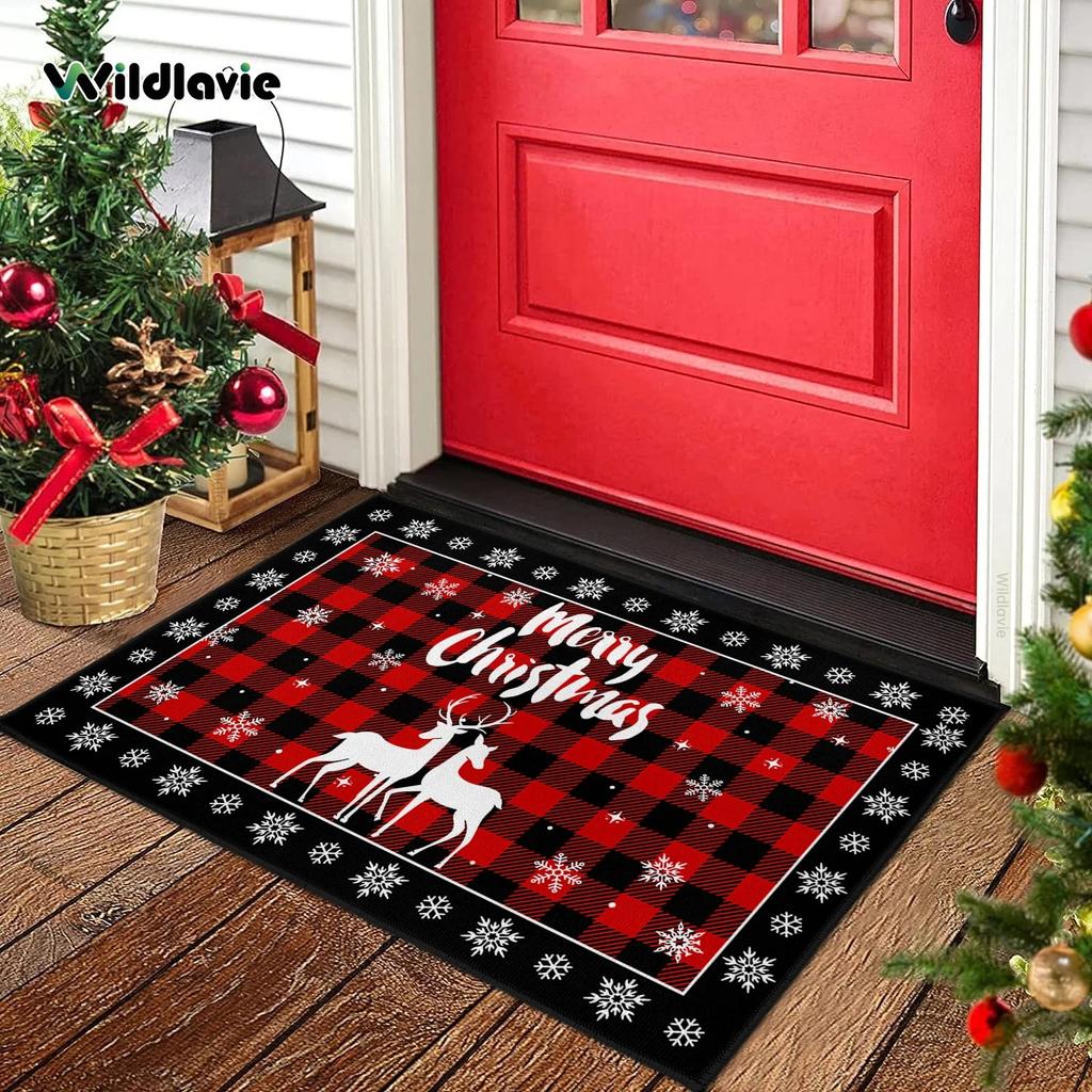 Weihnachtsauto Teppich Gefüllt mit Weihnachtsgeschenken Teppich Fußmatte Willkommensteppich Außenfußmatte Zimmerteppich Weihnachts-Heimdeko