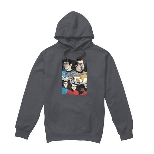 Star Trek Mens Illustrated Crew Hoodie
