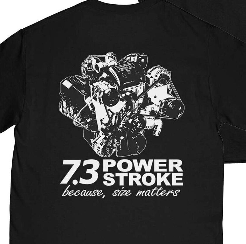 Футболка 7.3 Powerstroke, Футболка Power Stroke Diesel, Футболка F250 F350, Унисекс футболка XXL