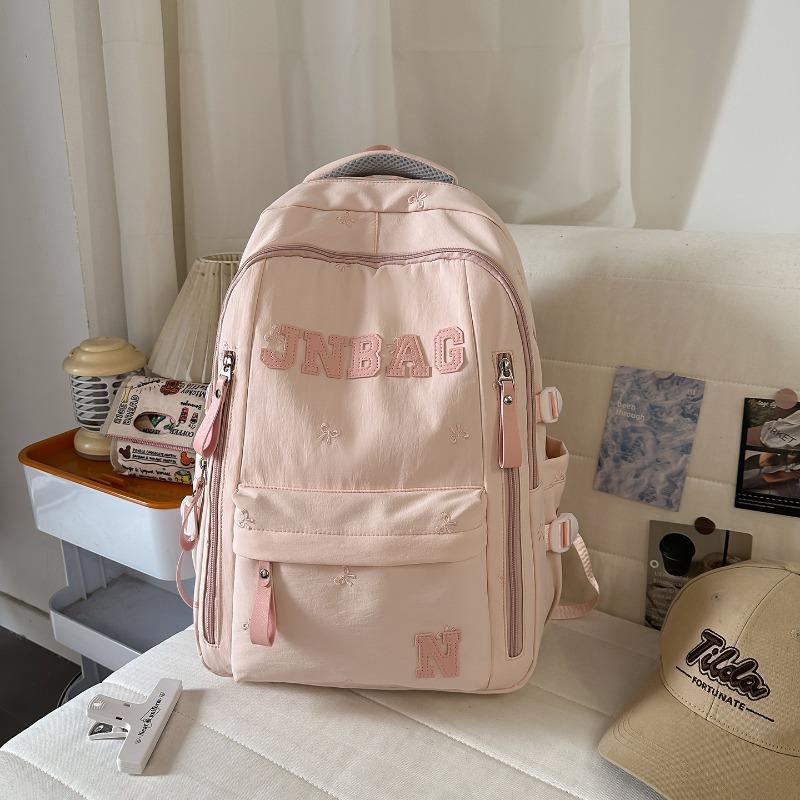 Fashion Korean version backpack large capacity letter trendy cool versatile casual backpack Harajuku junior high school college student schoolbag