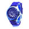Uformell silikonklokke Jelly Band Flower Dial Sports Style Watch Dame Quartz Watch