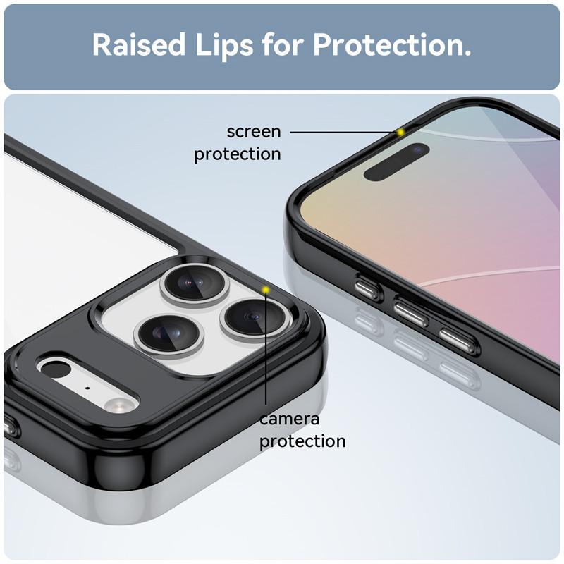 For iPhone 17 Pro Case For Apple iPhone 17 Air iPhone 17 Pro Max Cover TPU Clear PC + Silicone Shockproof Protective Phone Cover