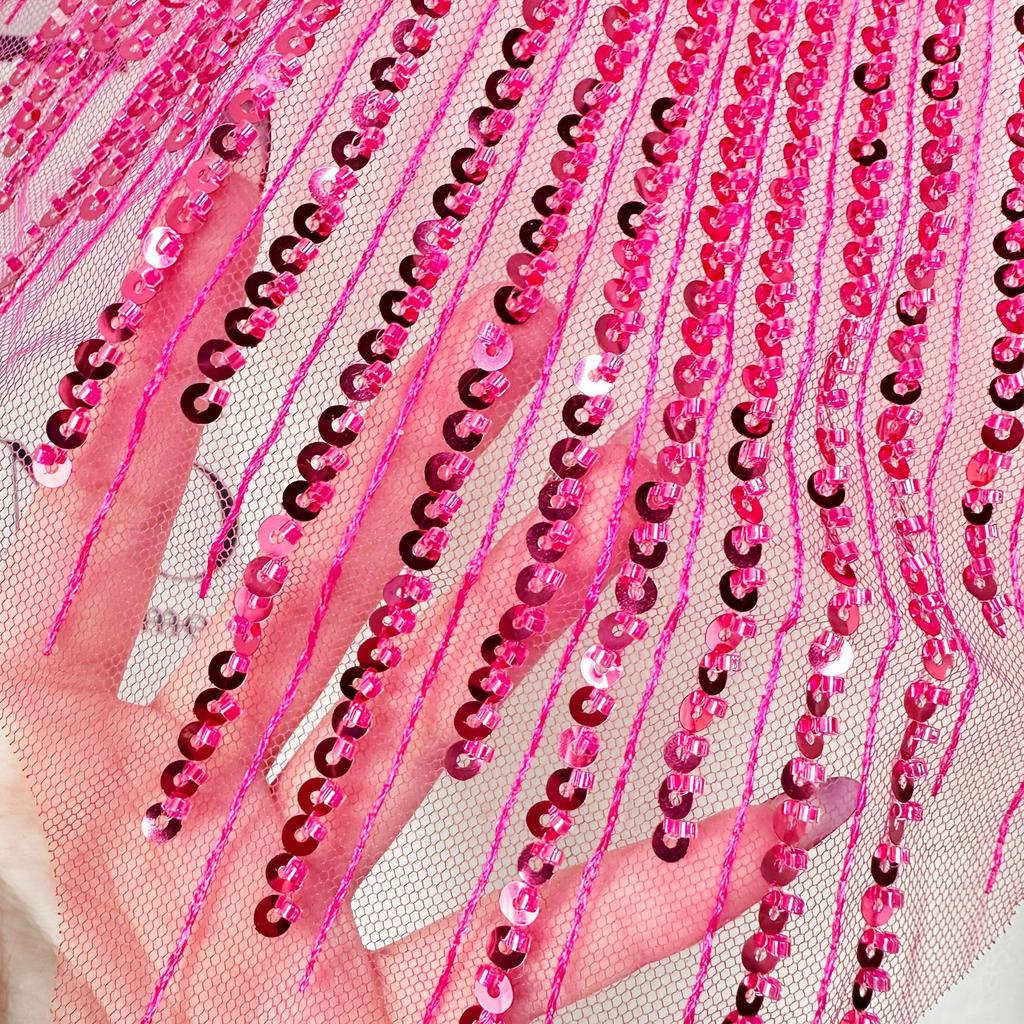 European And American Heavy Industry Mesh Sequined Collar Fake Collar Cloth Sticker Dress Performance Clothes Front Collar Clothing Shawl Cape