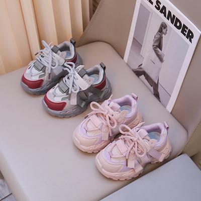 Children's Sports Shoes 2025 Spring and Autumn New Boys' Shoes Girls' Dad Shoes Baby Soft-soled Children's Breathable Mesh Shoes
