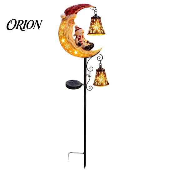 Automated Dusk To Dawn Lights Solar Christmas Garden Stake Light, 31.5 Inch Santa Snowman LED Pathway Lights, Easy Installation Outdoor Lighting