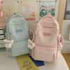 New schoolbag female junior high school college student small fresh bow large capacity backpack dopamine backpack