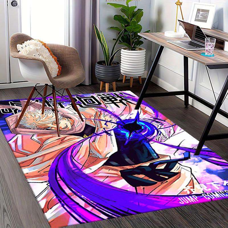 1pc Jujutsu Kaisen Satoru Gojo Anime Cartoon Design Office Chair Mat, Non-Slip Carpet for Home Decor, Suitable for All Seasons.U027