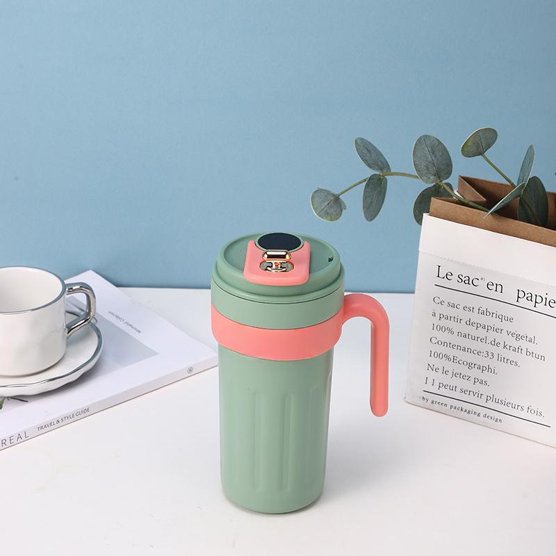 High-value 316 Stainless Steel Smart Mug Lightweight Office Coffee Cup with Handle Outdoor Use Student Travel Mug