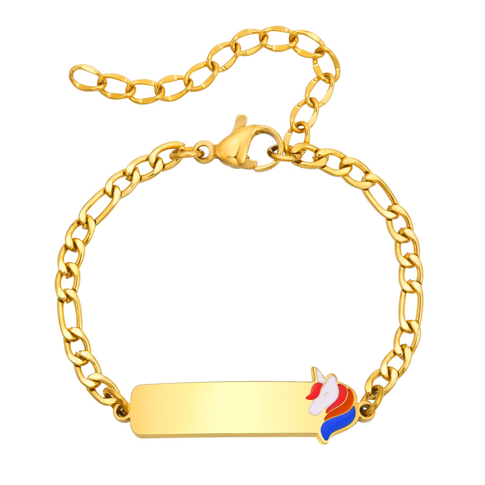 

Customized Heart Bracelet For Baby Kids Child, Waterproof Stainless Steel Link Adjustable, Personalized Name Cute Birthday Gift