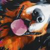 Funny Watercolor Colorful Bernese Mountain Dog T Shirts Summer Graphic Cotton Streetwear Short Sleeve Birthday Gifts T-shirt Men