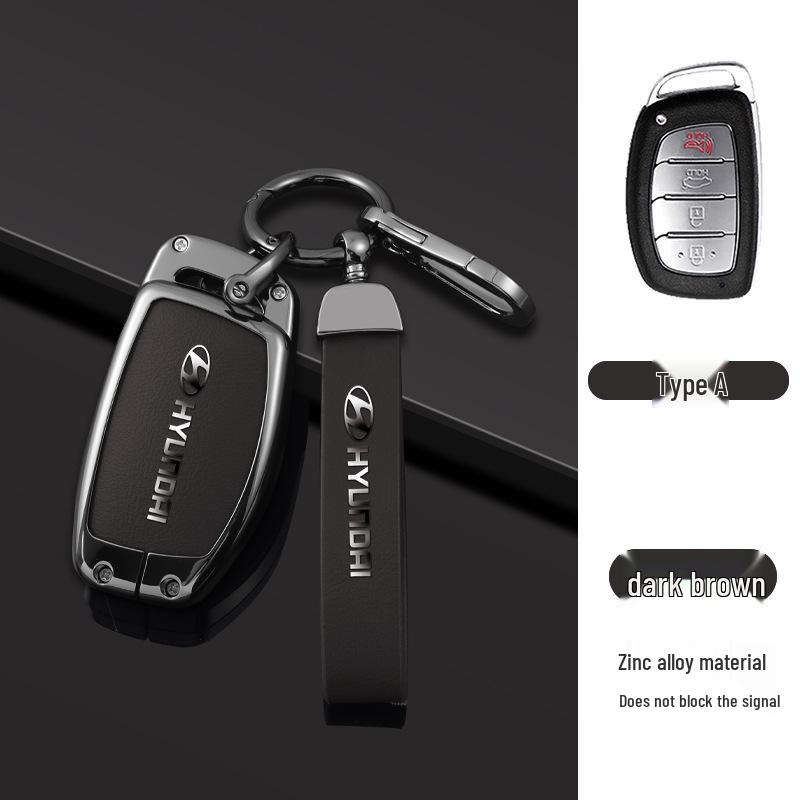 Key Cover Compatible with Beijing Hyundai Ix35, Elantra, Festa, Verna, Ix25, Santa Fe - Premium Men's Bag Case