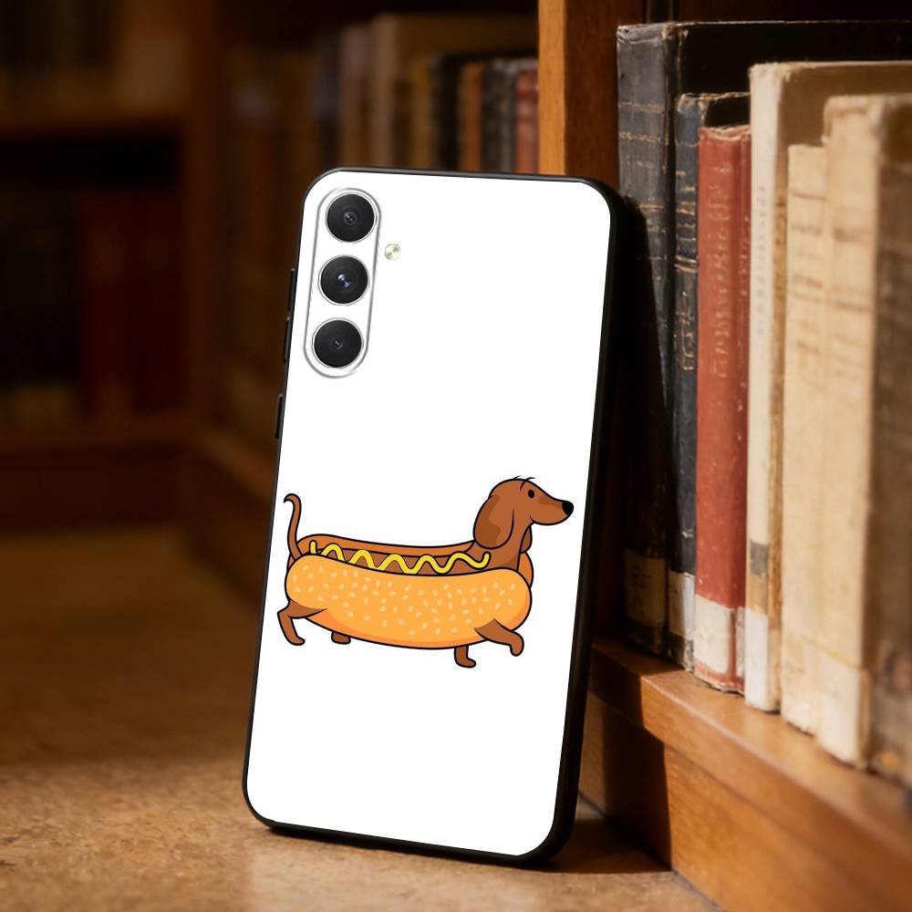 Dachshund Cartoon  Phone Case For Samsung S26,S25,S24,S23,S22,S21,Plus,Fe,Lite,Others Black Cover