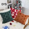 Christmas Pillowcase 3D Elk Christmas Tree Ghost Pumpkin Pattern Hidden Zipper Halloween New Year Party Couch Decoration Throw Pillow Cover Pillow