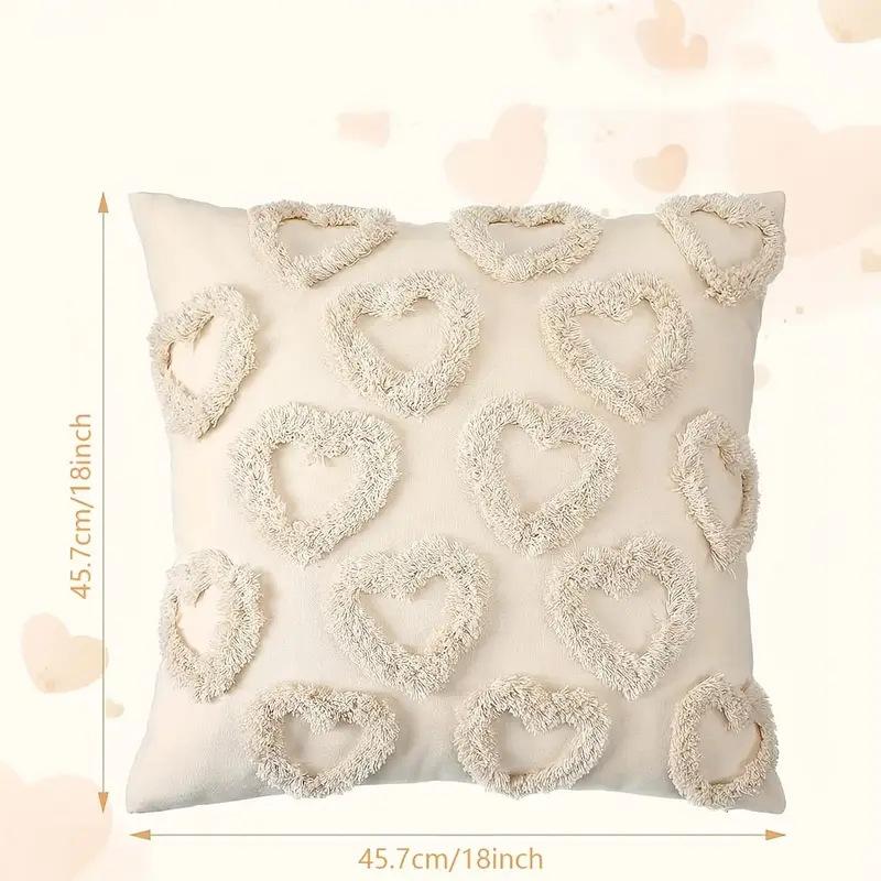 

Наволочка на подушку Любовь ко Дню святого Валентина, с петельчатым ворсом, бархатная, для диванной подушки, подушки для спины, для гостиной, спальни, наволочка в форме пустого сердца 45x45 without core