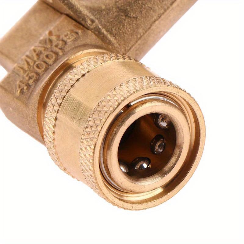 High Pressure Car Washer 1/4" Quick Connect Rotary Coupler Adjustable Adapter with 5 Spray Nozzles Copper Connection