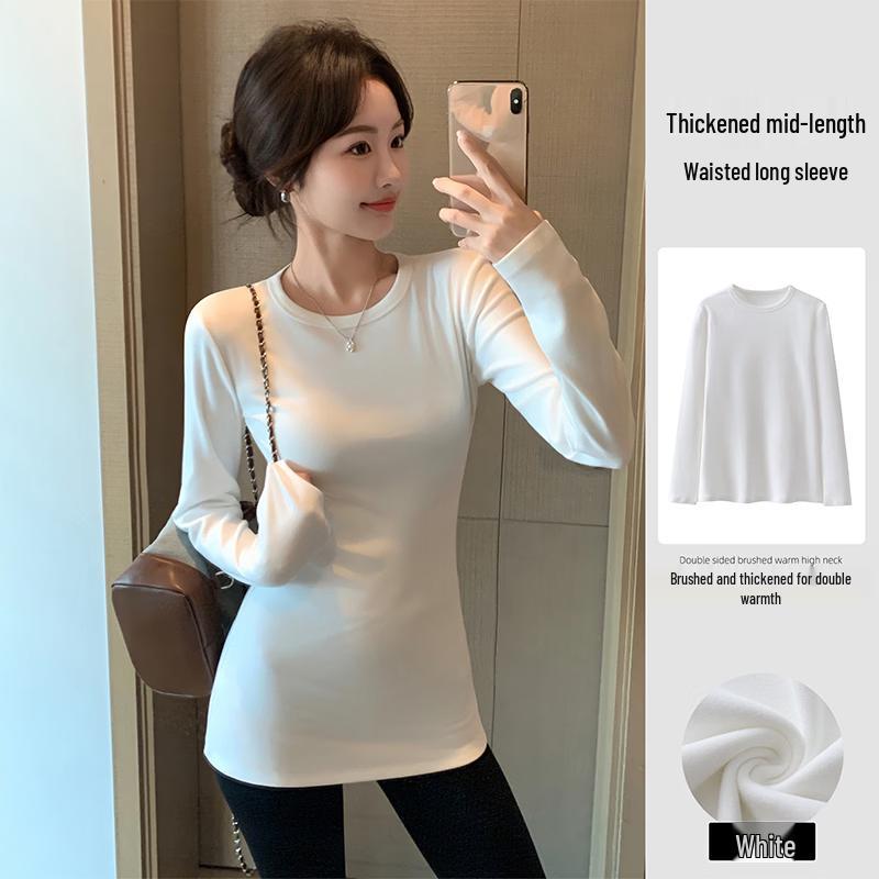 Women's Slim-Fit Fleece-Lined Tunic Base Layer Top