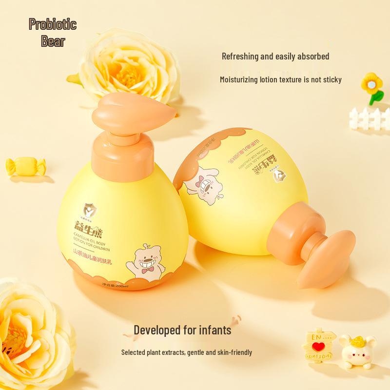 Camellia Oil Probiotic Children's Moisturizing Lotion - Hydrating & Nourishing Face and Body Cream