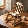 Dollhouse Rocking Chair Slatted Back 1:12 Scale Armrests Miniature Furniture for Scene