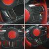 Carbon Fiber Interior Steering Wheel Trim Cover Moldings for Ford Mustang 15-22