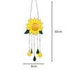 Sunflower Boat Wind Chimes Pendant Metal Window Windchimes Hanging Ornaments Home Outdoor Yard Garden Decoration Ornament