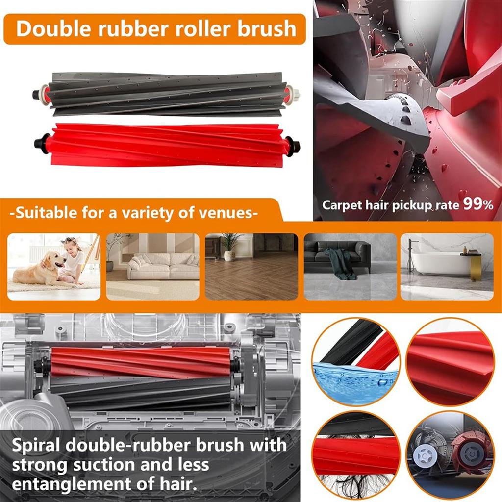 Replacement Parts for Roborock S8 Maxv Ultra /S8 Max Ultra Vacuum Cleaner Main Side Brush Hepa Filter Mop Cloth Dust Bag