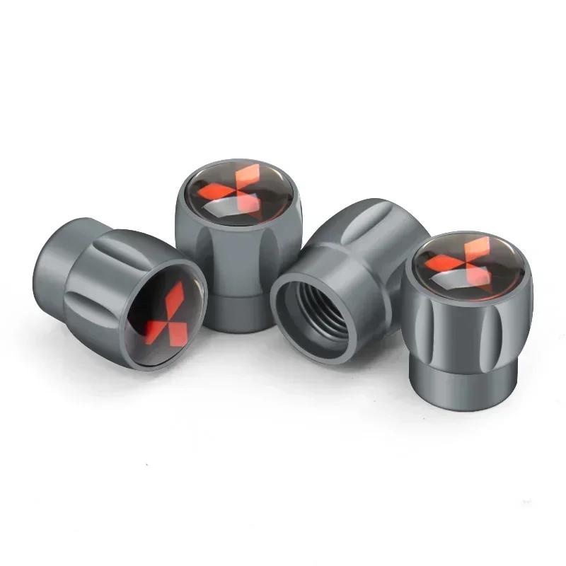 lcbk8 4PCS Car Wheel Tire Valve Stem Caps For Mitsubishi Ralliart ASX Eclipse Galant Mirage Montero EVO Xpander Auto Accessories