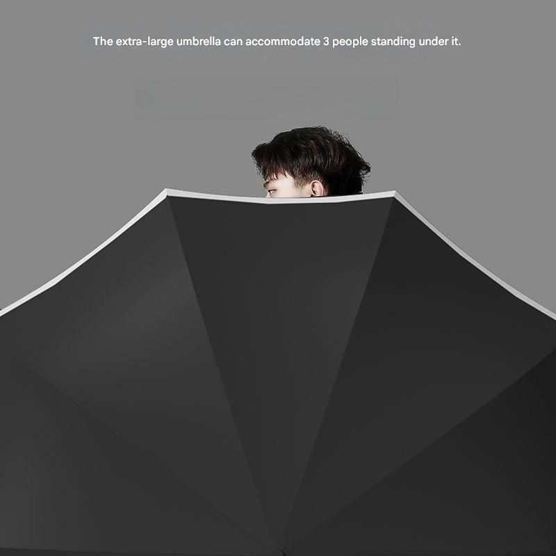 Fully Automatic Sun Umbrella With Flashlight Men's Enlarged Anti-ultraviolet Sunny and Rainy Dual-use Car-mounted Umbrella