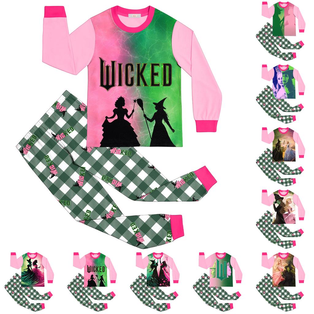 Children's Fashion Suit Skirt Round Neck Long Sleeve Top Pants