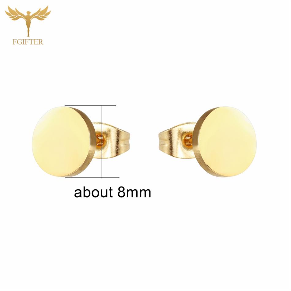 12 Paare Einfache Geometrische Ohrringe Großhandel Rund Quadratisch Stern Blitz 8 Stil Edelstahl Stecker Ohrringe Set Frau Zirkon