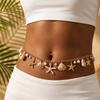 Imitation Perle Seestern Muschel Muschel Taille Kette Strandurlaub Stil Accessoire Modetrend Fransen Anhänger Körper Kette