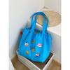 New letter printing bag women's large-capacity nylon shoulder bag casual versatile portable drawstring tote bag