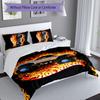 3pcs Hot Wheels logo pattern bedding set duvet cover set includes duvet cover &pillowcases, perfect all season bedroom decoration & gift