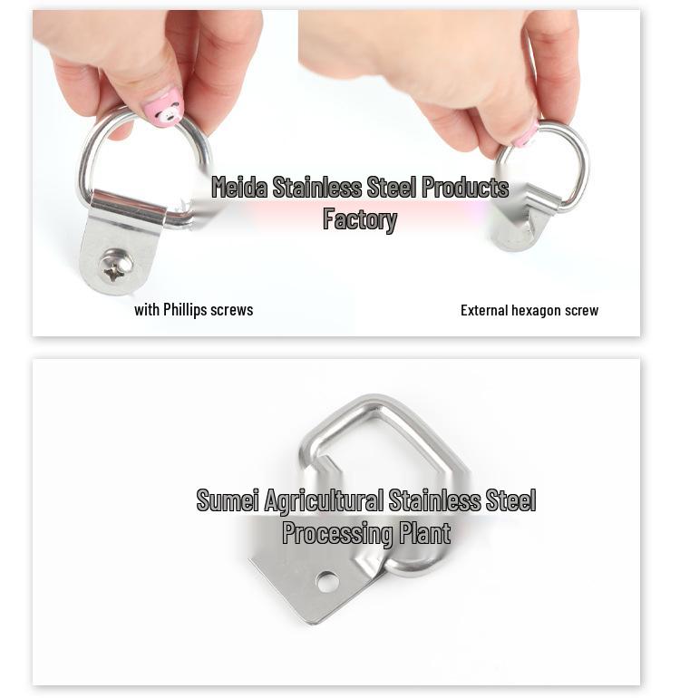 304 Stainless Steel Triangle, D-Ring, and Square Ring Buckle Hook for Truck Trailer Straps